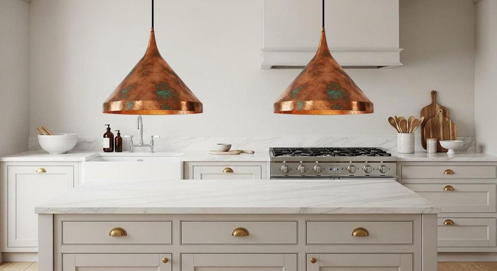 Handcrafted Copper Dome Pendant Light, Moroccan Boho Lighting