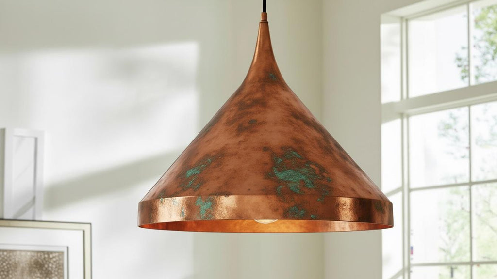 Handcrafted Copper Dome Pendant Light, Moroccan Boho Lighting