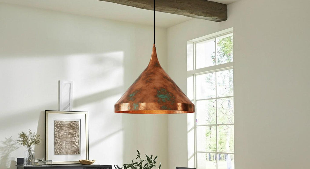 Oxidized Copper Pendant – Moroccan Ceiling Dome Lighting– Handcrafted Dome Ceiling Fixture for Rustic Farmhouse Kitchen Island–Dome Lamp