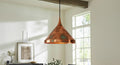 Oxidized Copper Pendant – Moroccan Ceiling Dome Lighting– Handcrafted Dome Ceiling Fixture for Rustic Farmhouse Kitchen Island–Dome Lamp
