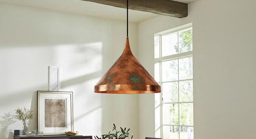 Oxidized Copper Pendant – Moroccan Ceiling Dome Lighting– Handcrafted Dome Ceiling Fixture for Rustic Farmhouse Kitchen Island–Dome Lamp