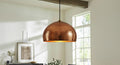 Handmade Copper Dome Hanging Light, Ceiling Pendant Lamp, Dome Lampshades, Dome Light Fixture, Rustic Chandelier, Kitchen Island Lighting