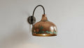 Hand-Made Green Patina Light Art Deco CopperWall Sconce, Hammered Copper Wall Light, Rustic Moroccan Sconce Lamp