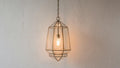 Handmade Glass Brass Hanging Lamp, Moroccan Lantern Ceiling Light, Boho Pendant Lighting Fixture
