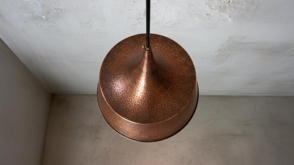 Oxidized Copper Pendant – Moroccan Ceiling Dome Lighting– Handcrafted Dome Ceiling Fixture for Rustic Farmhouse Kitchen Island–Dome Lamp