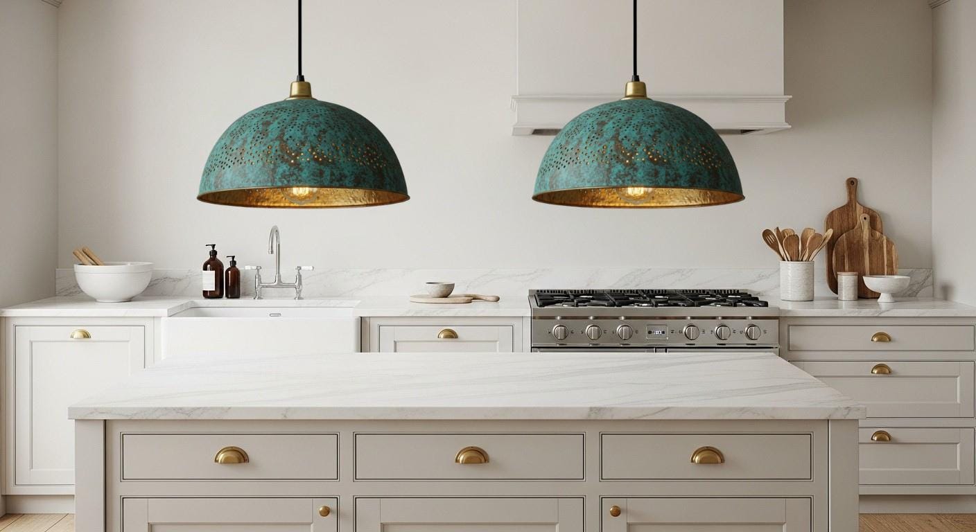 Ceiling Dome Light Fixtures, Dining Room Light Fixture,Handcrafted Copper Pendant Light,  Copper Dome Light fixture, Rustic Chandelier