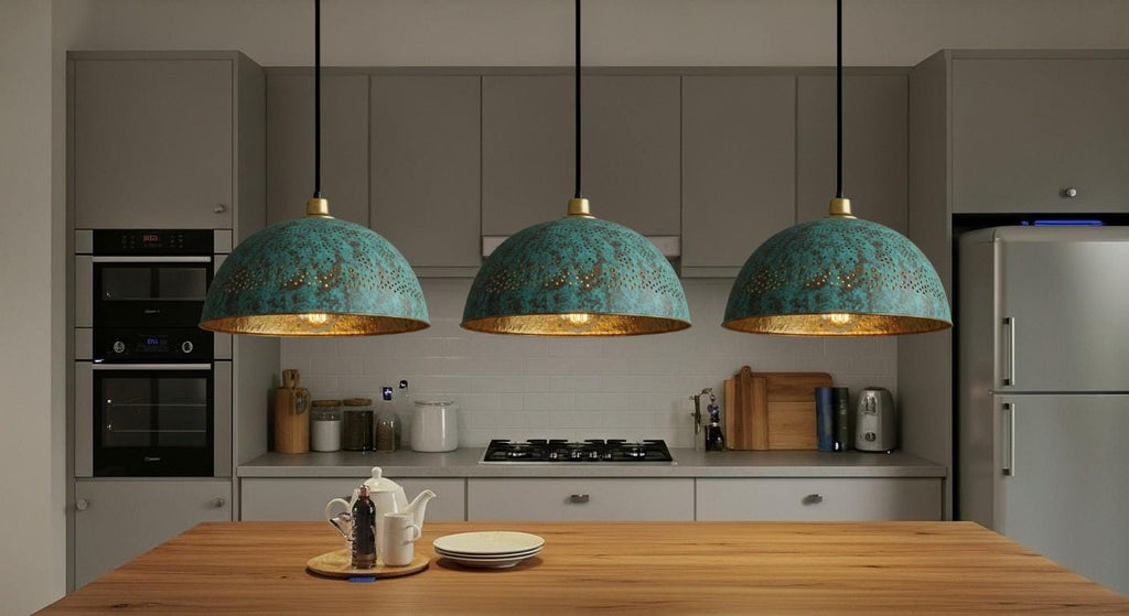 Ceiling Dome Light Fixtures, Dining Room Light Fixture,Handcrafted Copper Pendant Light,  Copper Dome Light fixture, Rustic Chandelier