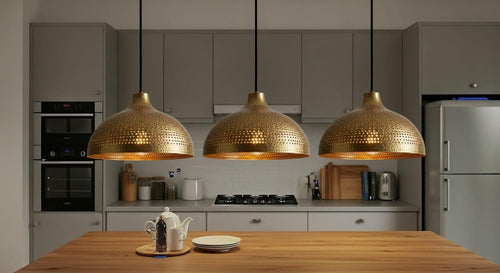 Pendant light Handcrafted Copper Pendant Lights For Kitchen Island – Copper Dome Ceiling Light – Dining Room Light Fixture –Solid Brass
