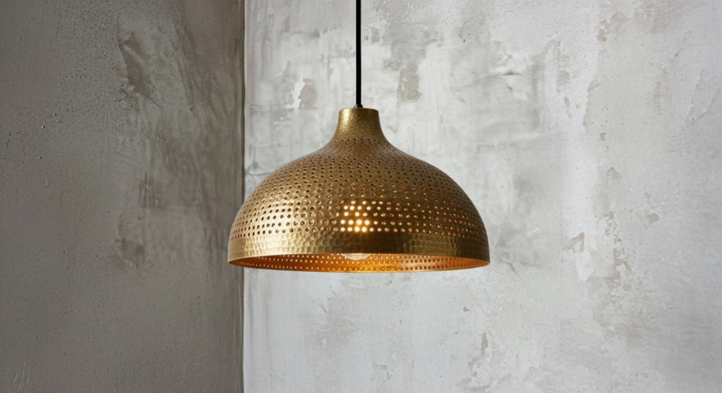 Pendant light Handcrafted Copper Pendant Lights For Kitchen Island – Copper Dome Ceiling Light – Dining Room Light Fixture –Solid Brass