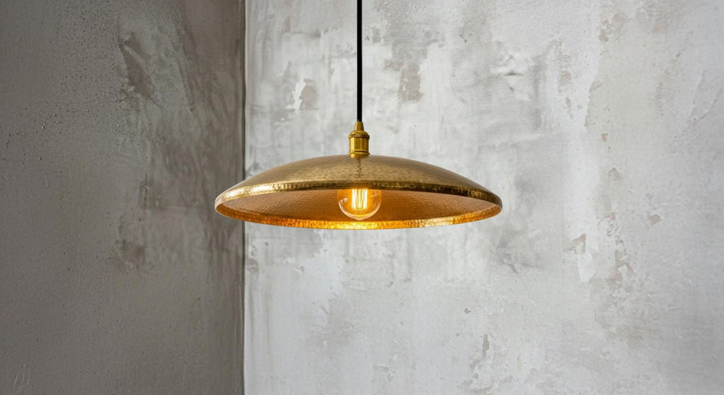hammered Brass Light Fixture , Gold Leaf Pendant Light , Moroccan pendant fixtures , Island kitchen handmade dome , lamp pendant light