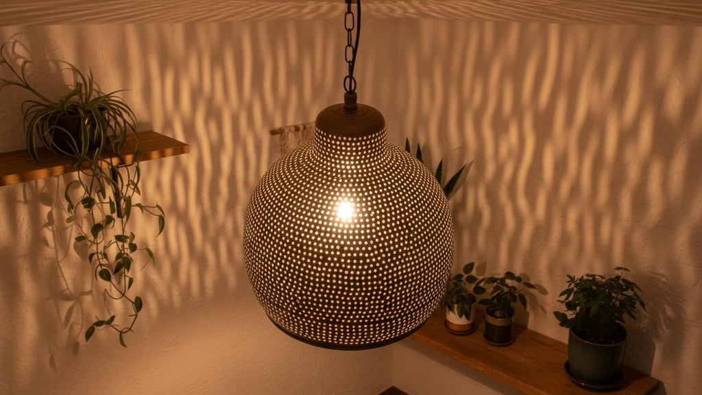 Moroccan Brass Pendant Light, Home Decor Lighting