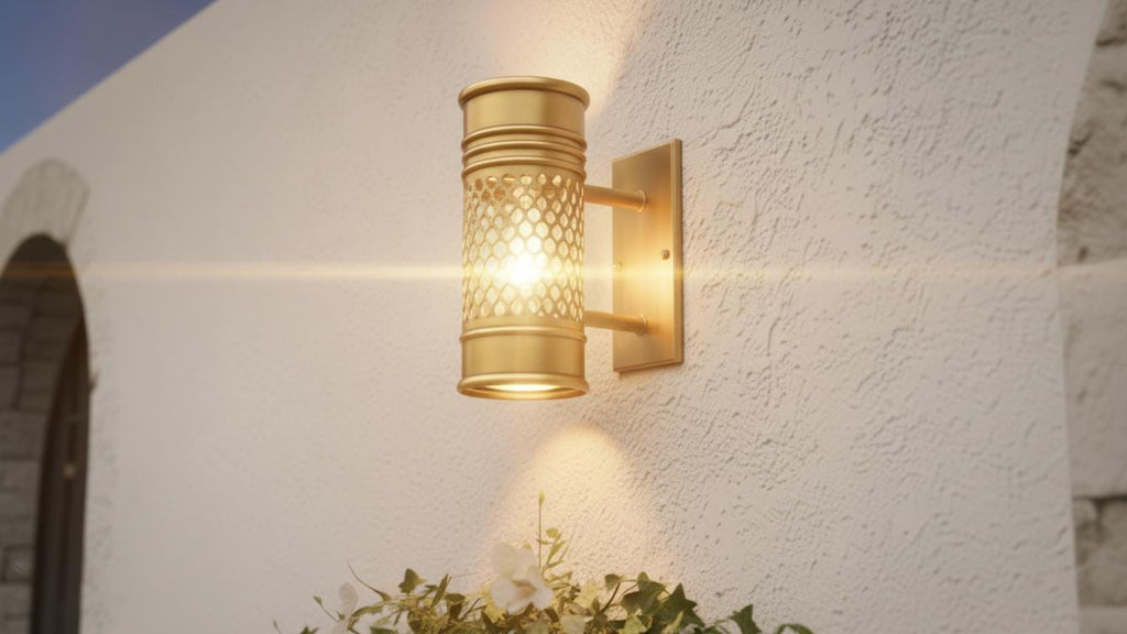 Handmade Brass Wall Sconce, Moroccan Boho Lighting