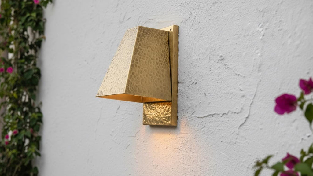Handmade Hammered Copper Wall Sconce, Moroccan Boho Lighting