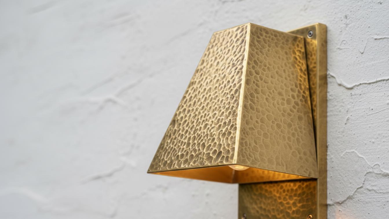 Handmade Hammered Copper Wall Sconce, Moroccan Boho Lighting