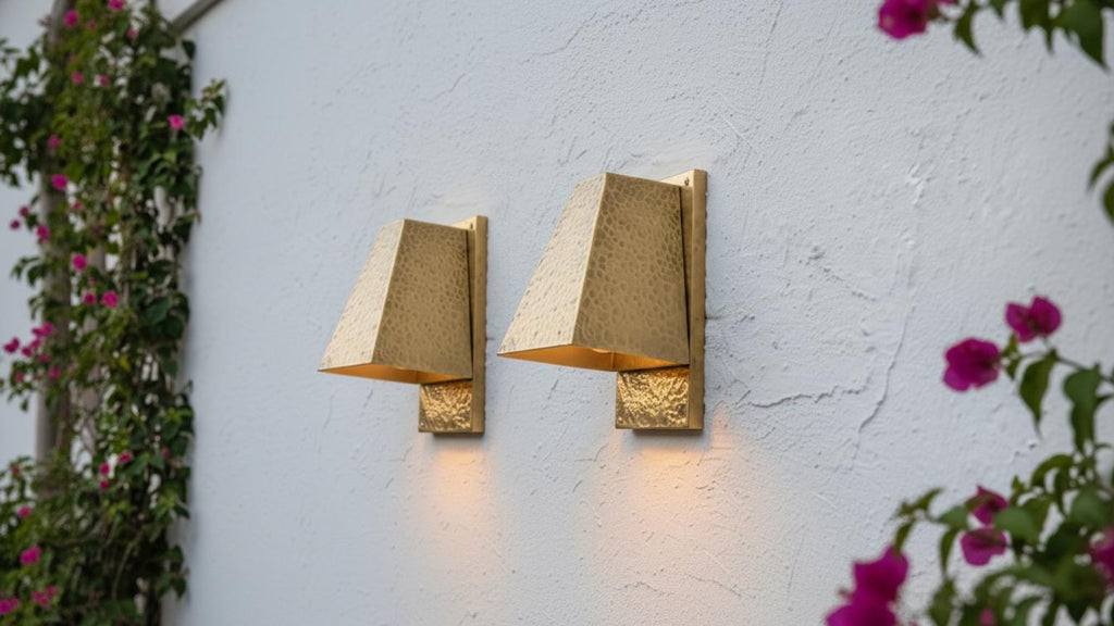 Handmade Hammered Copper Wall Sconce, Moroccan Boho Lighting