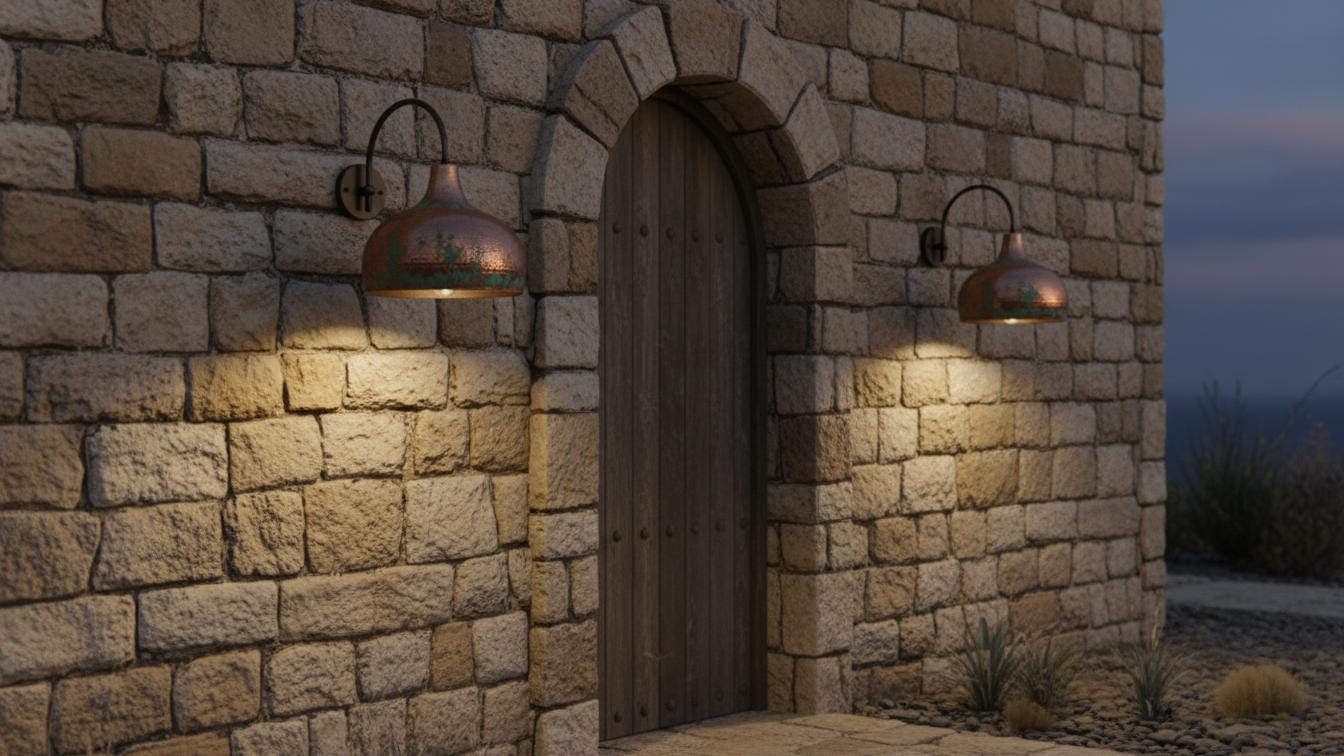 Hand-Made Green Patina Light Art Deco CopperWall Sconce, Hammered Copper Wall Light, Rustic Moroccan Sconce Lamp