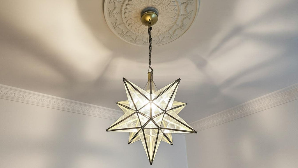 Handmade Moroccan Milk Glass Pendant Light , Rustic Glass Ceiling , Handmade Glass Modern, Glass Ceiling  White Glass Ceiling Chandelier