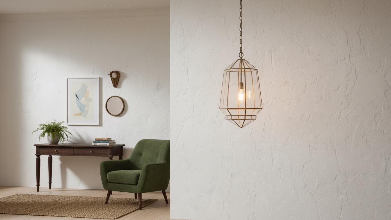 Handmade Glass Brass Hanging Lamp, Moroccan Lantern Ceiling Light, Boho Pendant Lighting Fixture