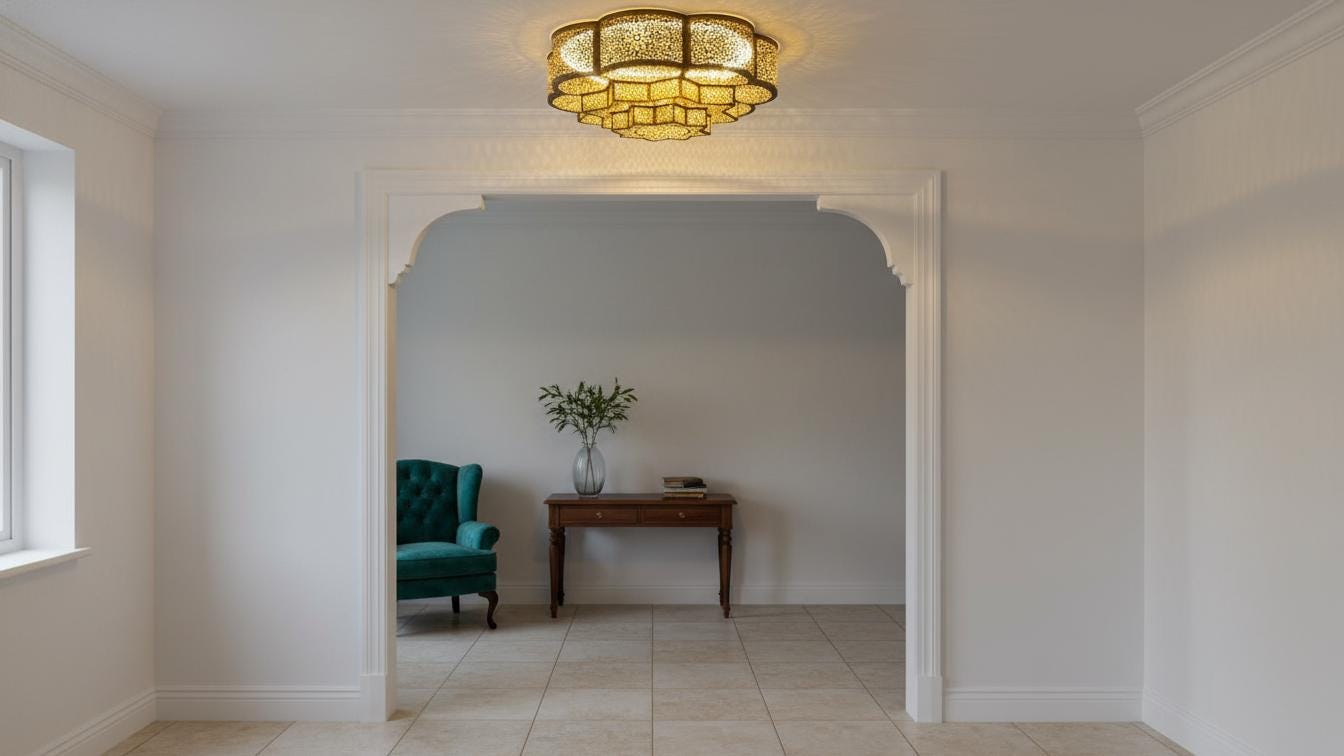 Handmade Flush Ceiling Light, Handcrafted Moroccan Brass Lighting, Flush Mount Farmhouse Chandelier Vintage, Handmade Engraved Fixture