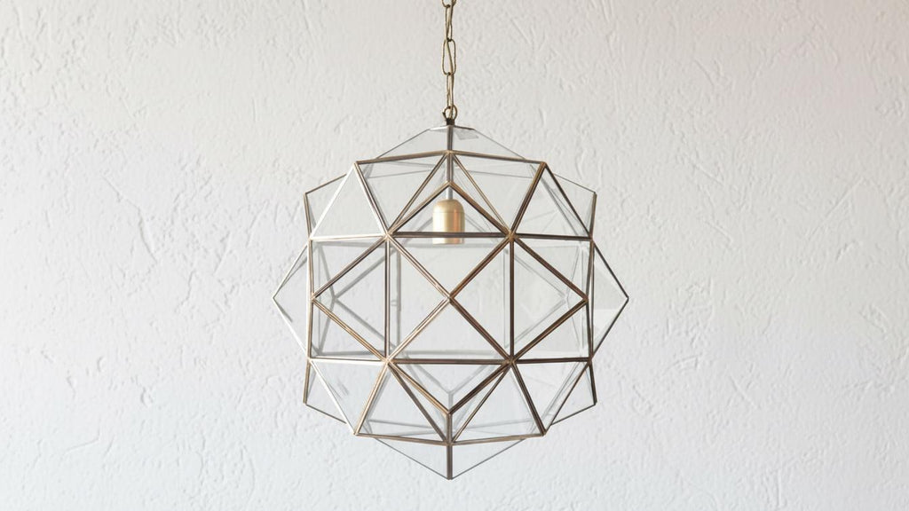 Handmade Moroccan Milk Glass Pendant Light: Bronze Filigrain Chandelier
