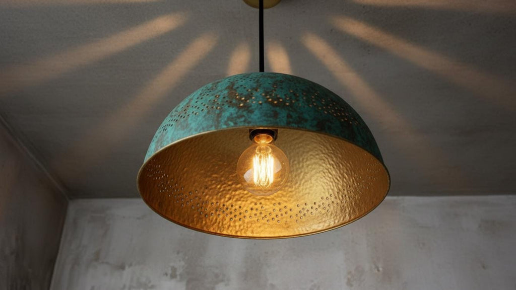 Ceiling Dome Light Fixtures, Dining Room Light Fixture,Handcrafted Copper Pendant Light,  Copper Dome Light fixture, Rustic Chandelier