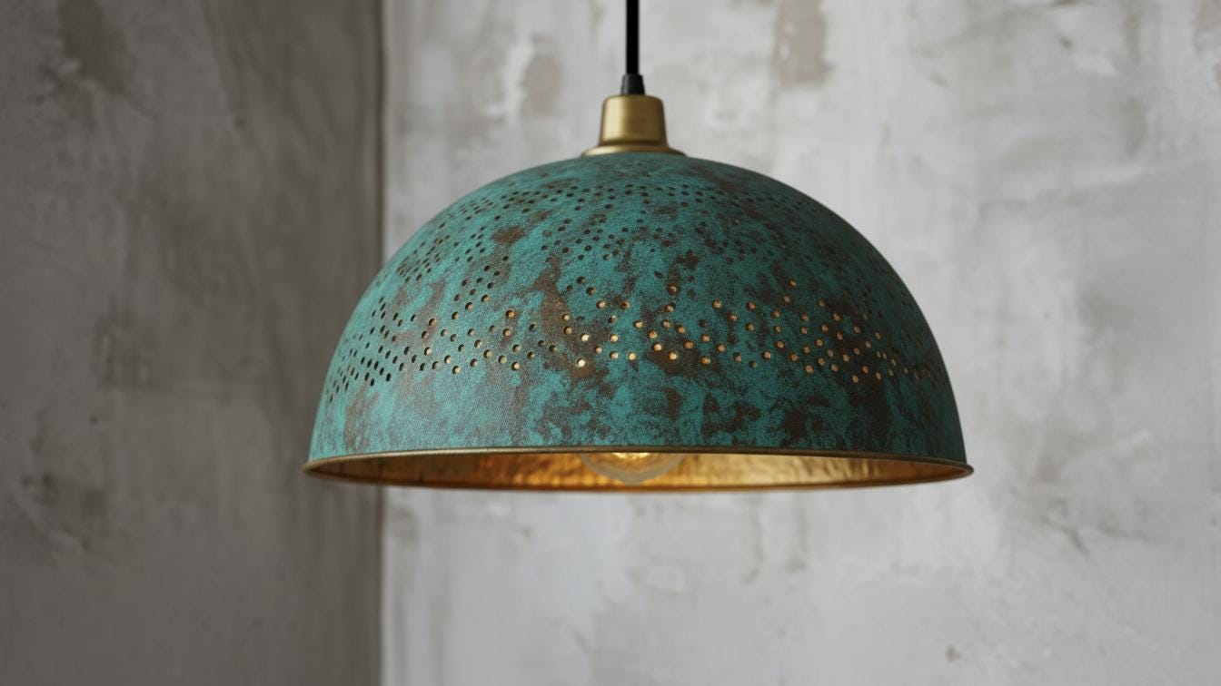 Ceiling Dome Light Fixtures, Dining Room Light Fixture,Handcrafted Copper Pendant Light,  Copper Dome Light fixture, Rustic Chandelier