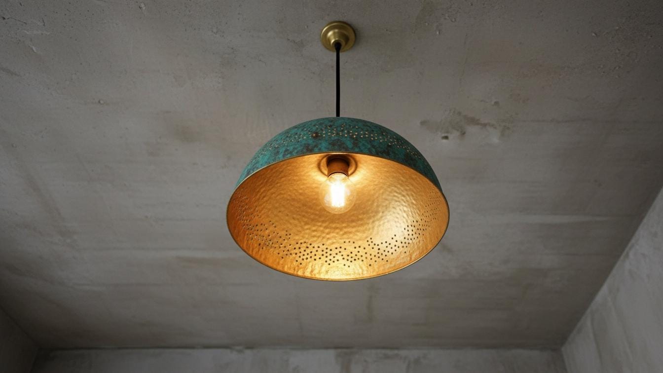 Ceiling Dome Light Fixtures, Dining Room Light Fixture,Handcrafted Copper Pendant Light,  Copper Dome Light fixture, Rustic Chandelier