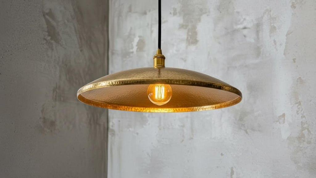 hammered Brass Light Fixture , Gold Leaf Pendant Light , Moroccan pendant fixtures , Island kitchen handmade dome , lamp pendant light