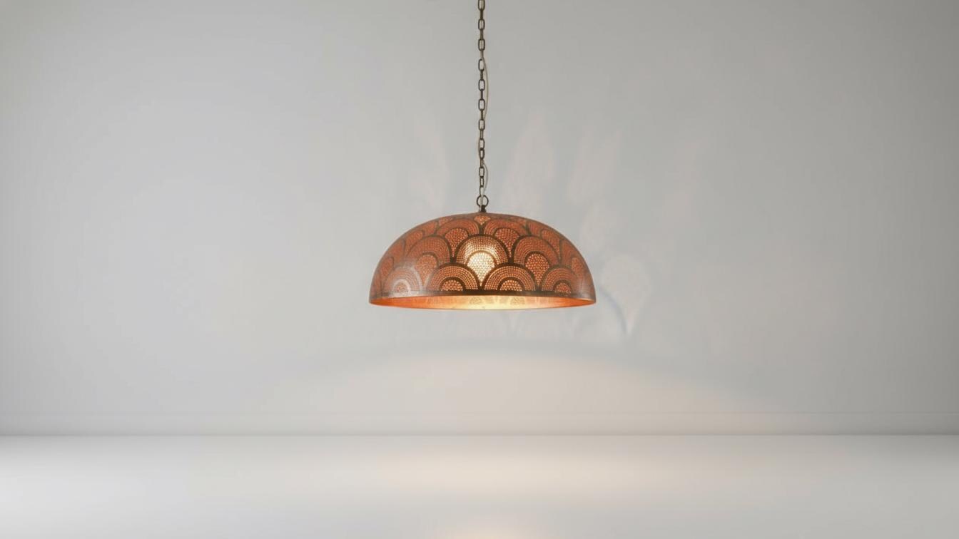 Moroccan Brass Pendant Light, Handcrafted Perforated Hanging Lamp,Ceiling Light,Hanging Lamp ,Lampshades Lighting New Home Decor Lighting ,