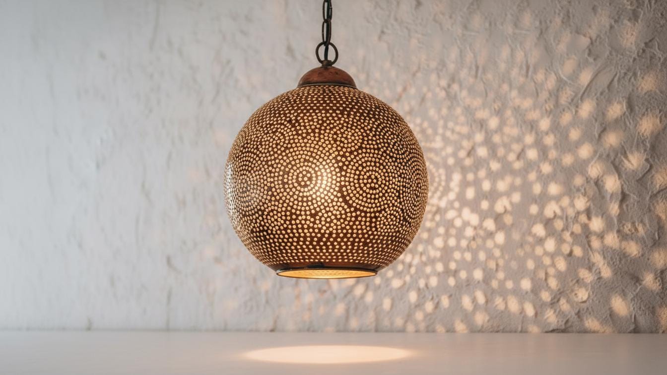 Handcrafted Moroccan brass pendant light , Handmade Hanging Lamp , Pendant Brass Light , Pendant Lighting ,Moroccan Light Fixtures
