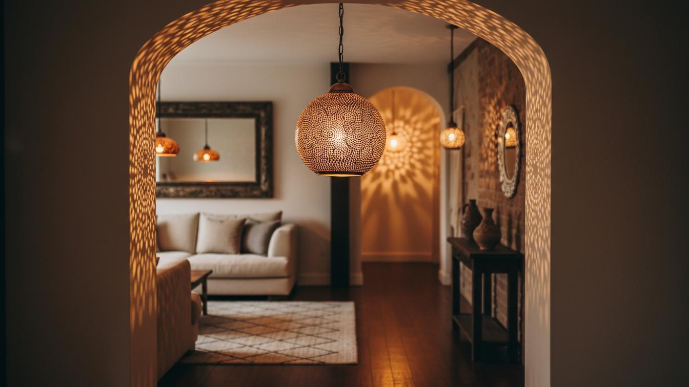 Handcrafted Moroccan brass pendant light , Handmade Hanging Lamp , Pendant Brass Light , Pendant Lighting ,Moroccan Light Fixtures