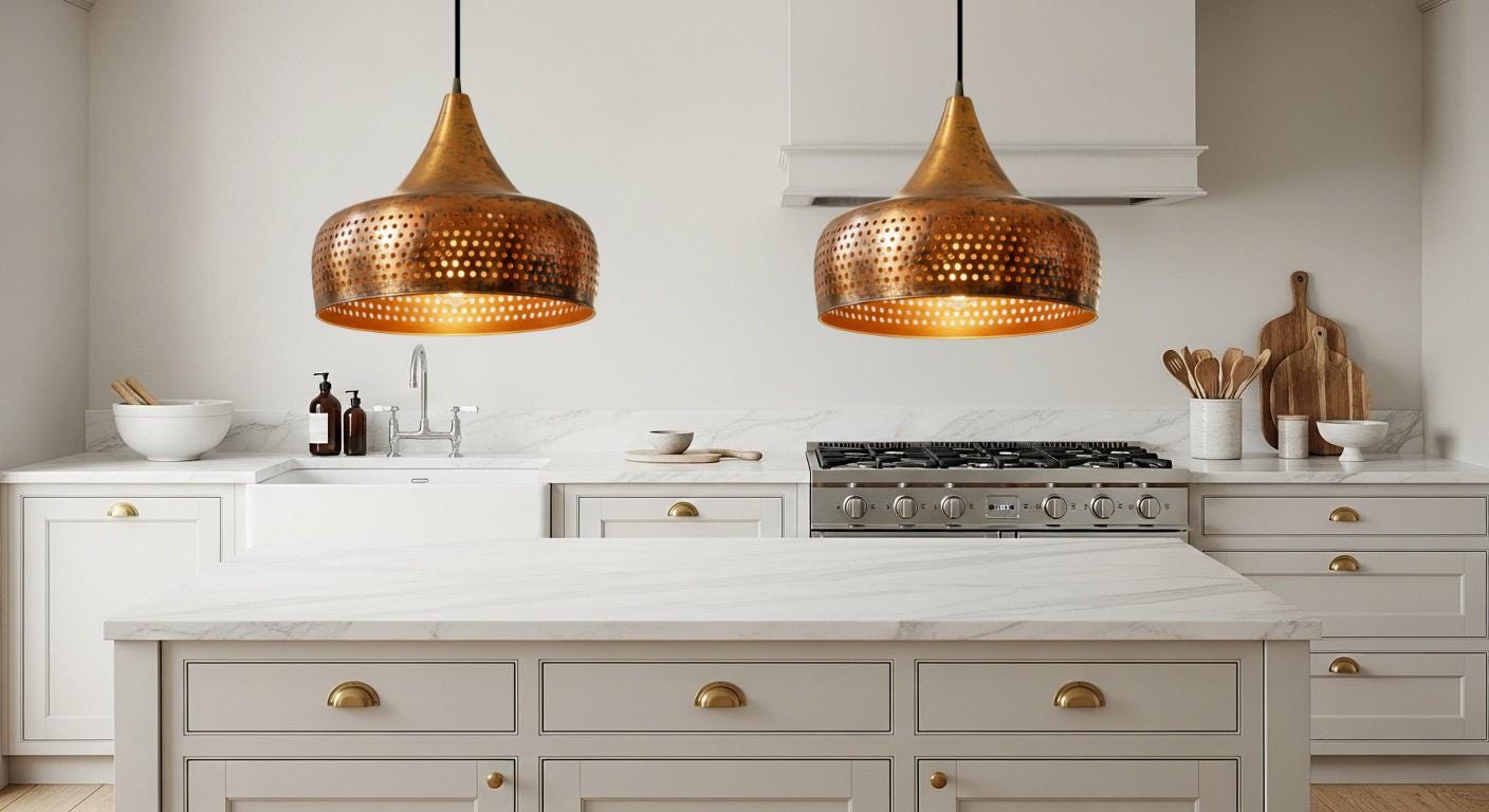 Copper Dome Pendant Light, Handmade Copper Ceiling Lamp, Aged Copper Pendant Lamp, Rustic Farmhouse Kitchen Island Lighting ,Dome Ceiling