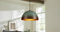 Oxidized Copper Pendant Light –Handmade Green Patina Dome Ceiling, Moroccan Style, Copper Dome Ceiling Light – Kitchen Island Lighting