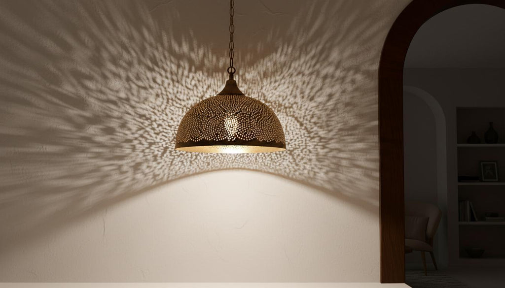 Handcrafted Moroccan brass pendant light , Handmade Hanging Lamp , Pendant Brass Light , Pendant Lighting ,Moroccan Light Fixtures