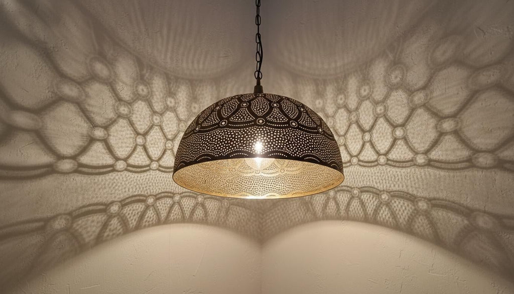 Simple Moroccan Brass Pendant Lamp – Handmade Hanging Light Fixture, Minimal Pendant Lighting ,Pendant Lighting ,Moroccan Light Fixtures