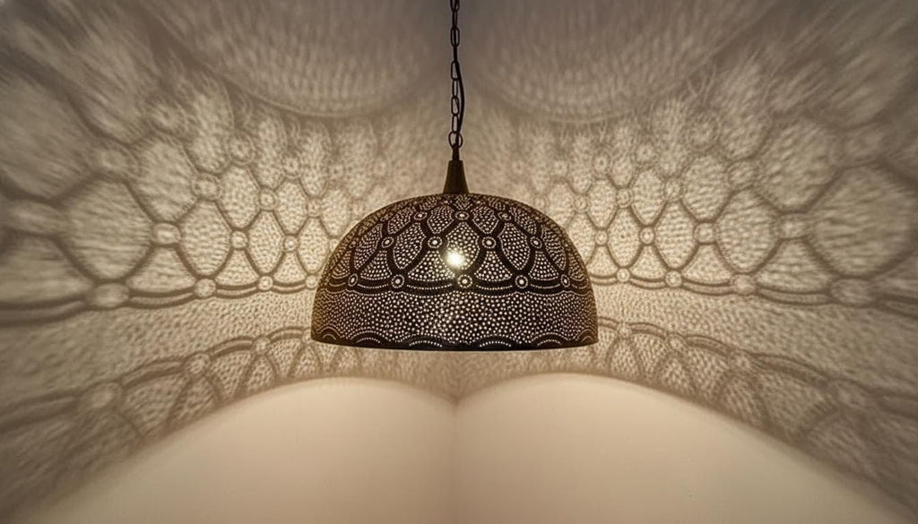 Simple Moroccan Brass Pendant Lamp – Handmade Hanging Light Fixture, Minimal Pendant Lighting ,Pendant Lighting ,Moroccan Light Fixtures