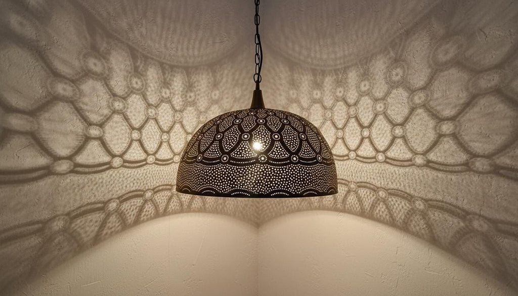 Simple Moroccan Brass Pendant Lamp – Handmade Hanging Light Fixture, Minimal Pendant Lighting ,Pendant Lighting ,Moroccan Light Fixtures