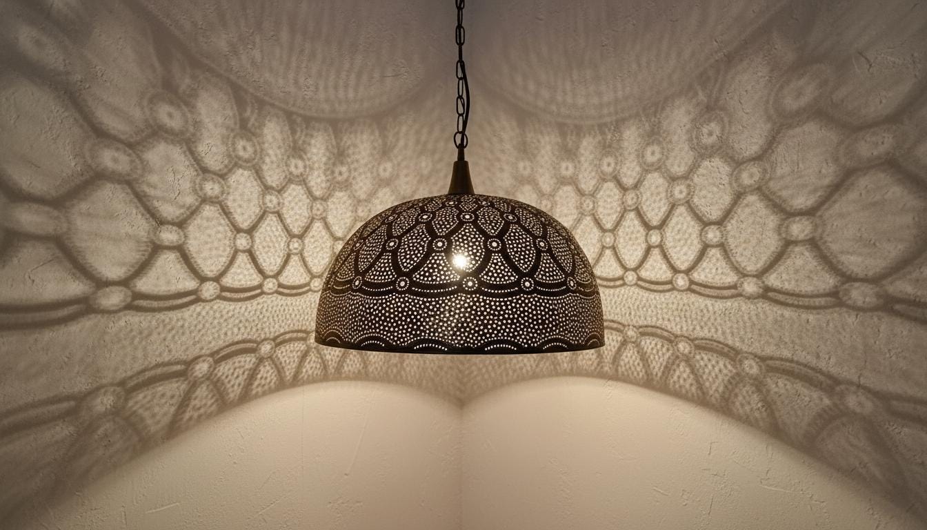 Simple Moroccan Brass Pendant Lamp – Handmade Hanging Light Fixture, Minimal Pendant Lighting ,Pendant Lighting ,Moroccan Light Fixtures