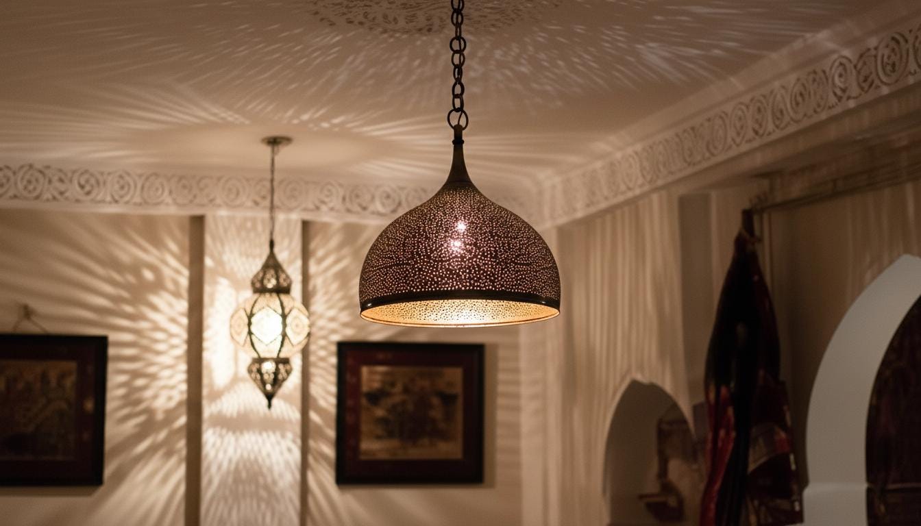 Handcrafted Moroccan brass pendant light , Handmade Hanging Lamp , Pendant Brass Light , Pendant Lighting ,Moroccan Light Fixtures