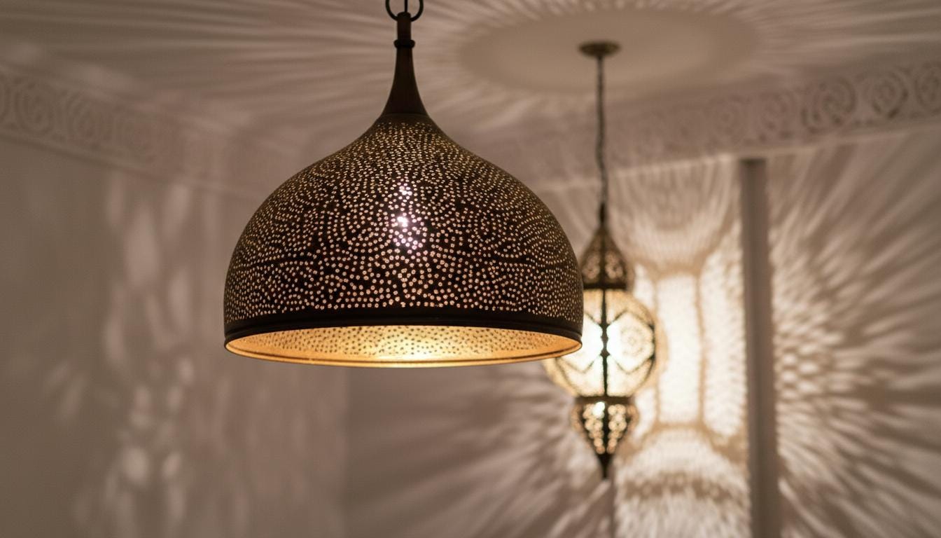 Handcrafted Moroccan brass pendant light , Handmade Hanging Lamp , Pendant Brass Light , Pendant Lighting ,Moroccan Light Fixtures