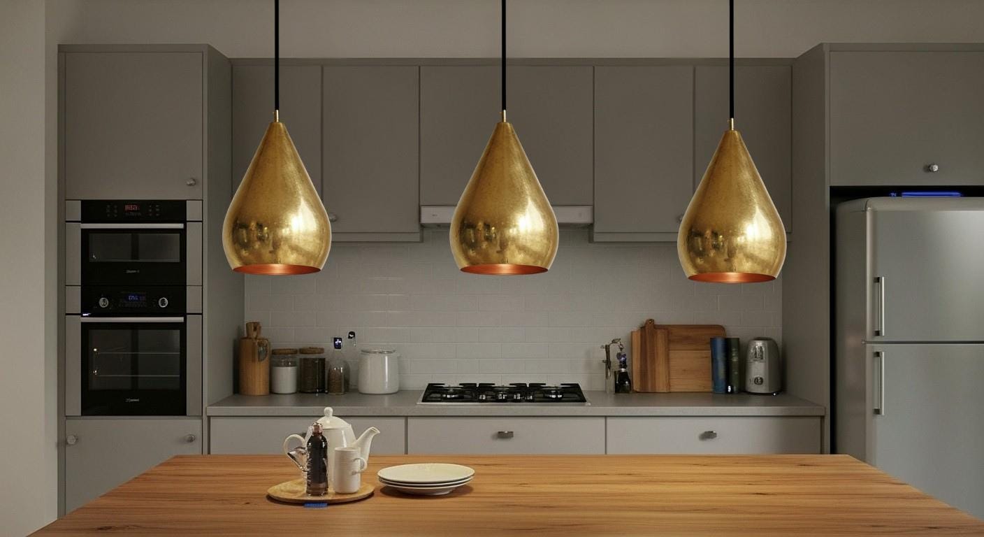 Handmade Hammered Copper Pendant Light - Rustic Copper Dome Pendant Light - Moroccan Boho Farmhouse Lamp - Rustic Chandelier Dining Room