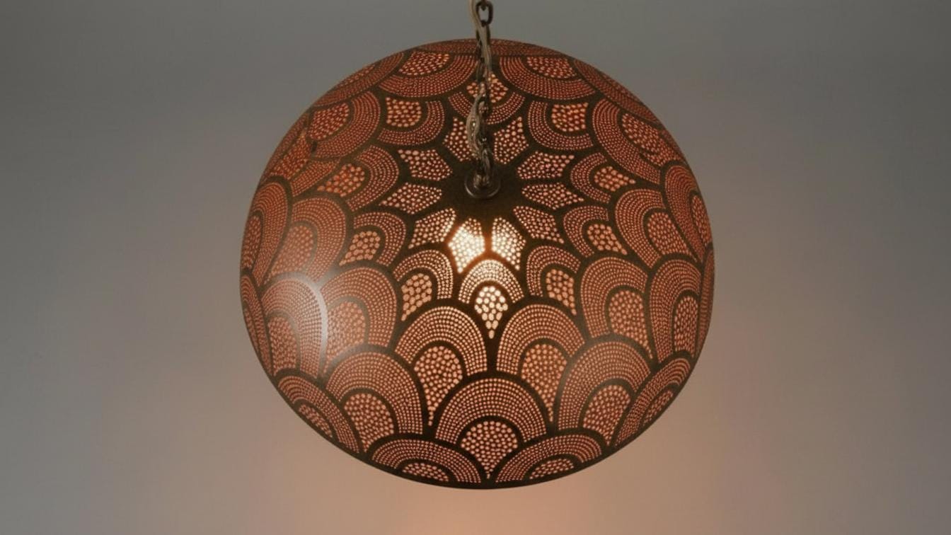 Moroccan Brass Pendant Light, Handcrafted Perforated Hanging Lamp,Ceiling Light,Hanging Lamp ,Lampshades Lighting New Home Decor Lighting ,