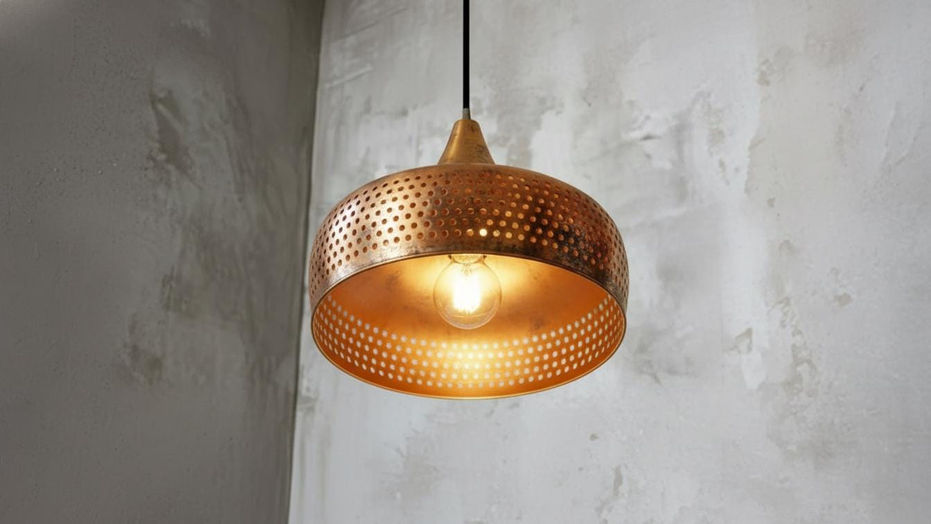 Copper Dome Pendant Light, Handmade Copper Ceiling Lamp, Aged Copper Pendant Lamp, Rustic Farmhouse Kitchen Island Lighting ,Dome Ceiling
