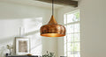 Copper Dome Pendant Light, Handmade Copper Ceiling Lamp, Aged Copper Pendant Lamp, Rustic Farmhouse Kitchen Island Lighting ,Dome Ceiling