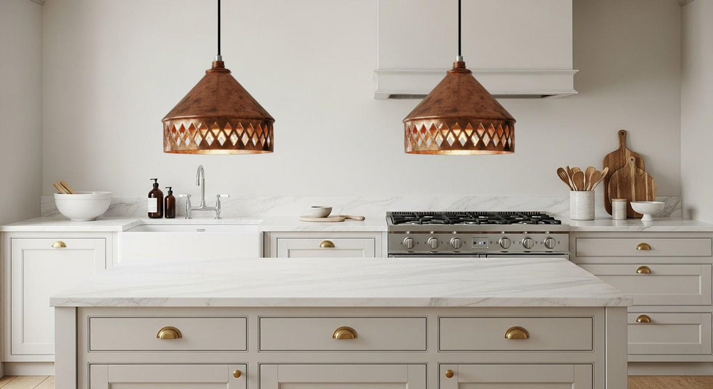 Hammered brass dome ceiling light for kitchen island, modern mid century style ,Moroccan Boho Lighting , Brass Oxide Ceiling Lamp