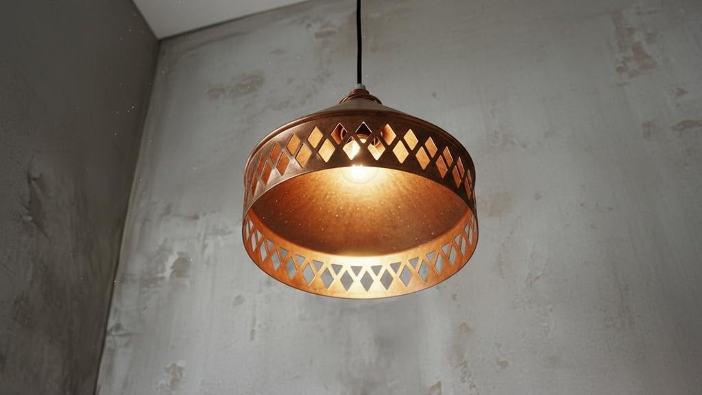 Hammered brass dome ceiling light for kitchen island, modern mid century style ,Moroccan Boho Lighting , Brass Oxide Ceiling Lamp