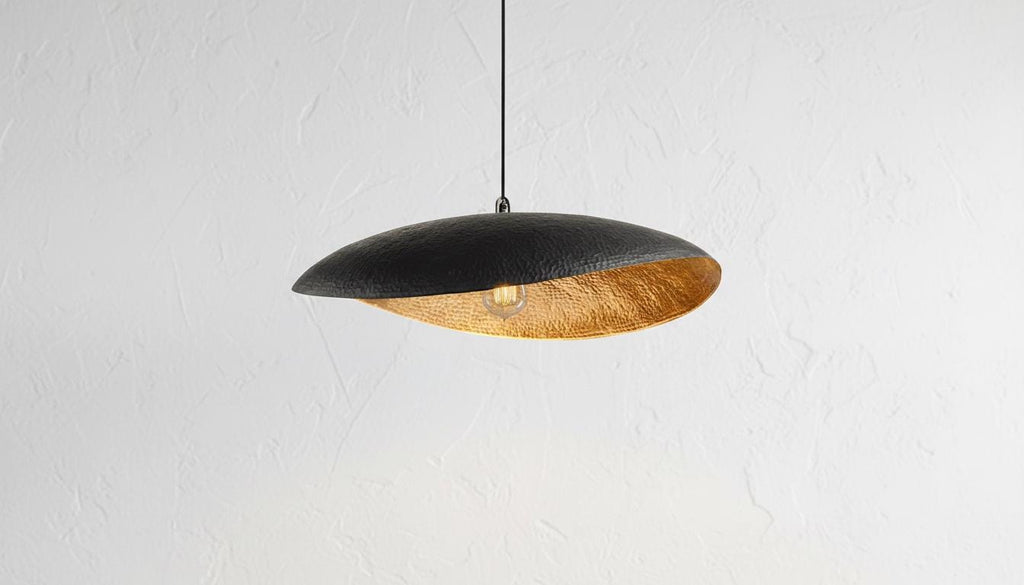 Black Modern Copper Dome Pendant Light,Hammered Brass Pendant Light ,Moroccan Gold Leaf Handmade Fixture ,Rustic Chandelier