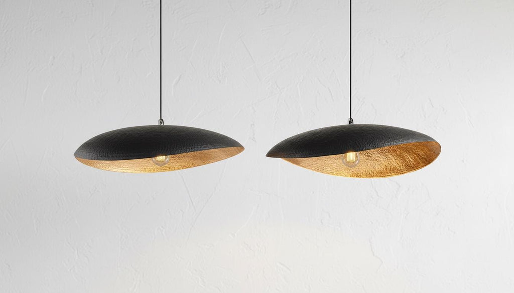 Black Modern Copper Dome Pendant Light,Hammered Brass Pendant Light ,Moroccan Gold Leaf Handmade Fixture ,Rustic Chandelier
