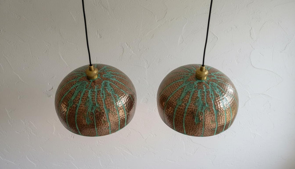 Oxidized pendant Copper Patina Light,Copper Patina Lamp, Hanging Pendant Lighting, Kitchen Island Lighting, Ceiling Light Fixture