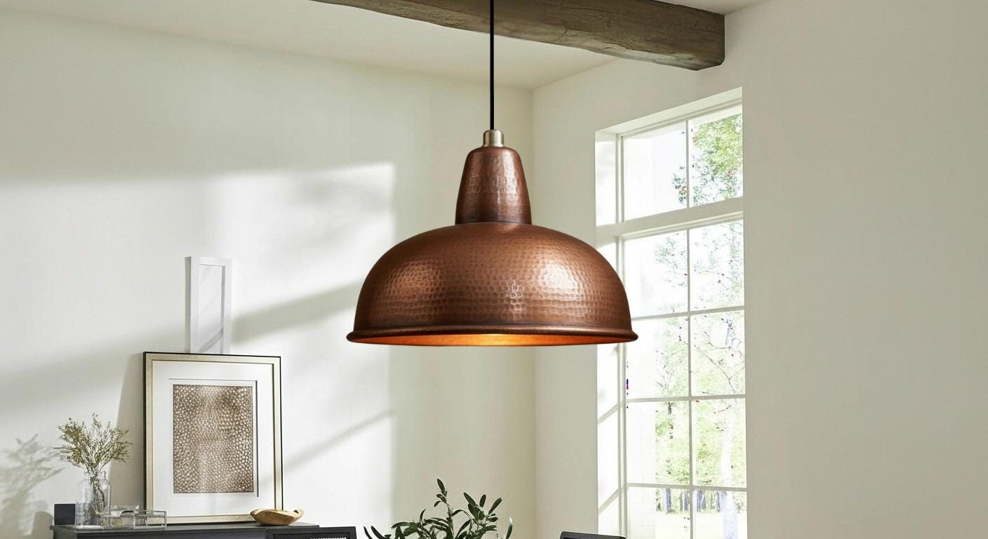 Handmade Copper Dome Pendant Light, Moroccan Perforated Ceiling Lamp ,  Modern Copper Dome Pendant Lamp ,Handmade Rustic Chandelier